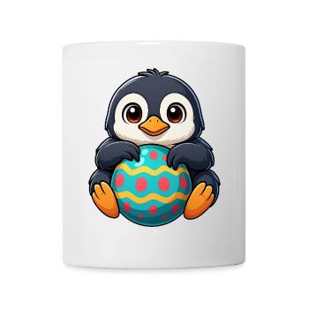 Süßer lustiger Pinguin Osterei Cartoon Ostern - Tasse - Weiß - Vorne