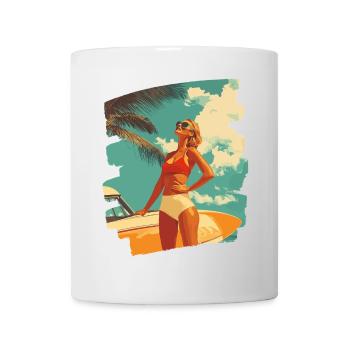Sommer Sonne Retro - Tasse - Weiß - Vorne
