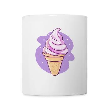 Pinkes Softeis - Tasse - Weiß - Vorne