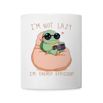 Turtle Gamer – I’m Not Lazy, I’m Energy Efficjent. - Mug - white - Front