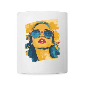 Sommer Sonne Retro - Tasse - Weiß - Vorne
