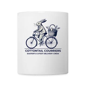 Esthétique de l’équipage de vélo Retro Vintage Bunny de Pâques - Mug blanc - blanc - Devant