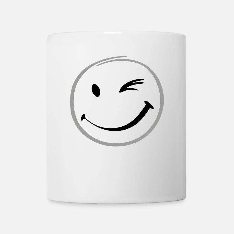Clin d’œil sourire - Mug blanc - blanc