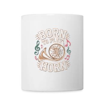 Né pour jouer du cor français - Né pour jouer du cor - Mug blanc - blanc - Devant