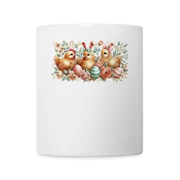 Poussin de Pâques Vintage Retro Poulets - Mug blanc - blanc - Devant