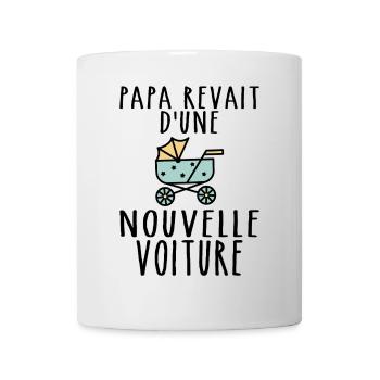 Papa Cadeau Futur Papa - nouvelle voiture de Papa - Mug blanc - blanc - Devant