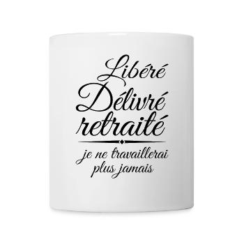 Freigegeben Ausgestellt Im Ruhestand, Ruhestandsgeschenk, Im Ruhestand - Tasse - Weiß - Vorne