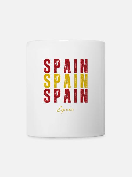 Flagge Spaniens, spanischer Stolz - Tasse - Weiß
