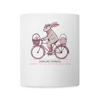 Ostern Hopline Express Retro Hase Vintage Charme - Tasse - Weiß - Vorne