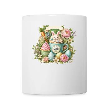 Tasse à café lapin de Pâques Joyeuses Pâques - Mug blanc - blanc - Devant