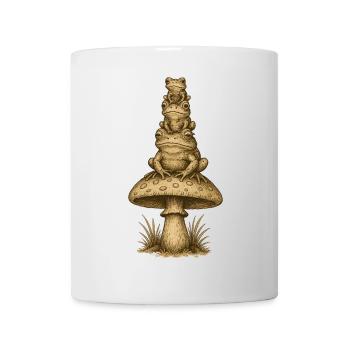 Frog Totem on Mushroom Stack - Mug - white - Front