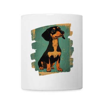 Dackel Dachshund - Tasse - Weiß - Vorne