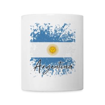 Flagge von Argentinien, Argentinischer Stolz - Tasse - Weiß - Vorne