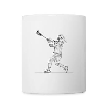 Lacrosse Spielerin Skizze - Tasse - Weiß - Vorne