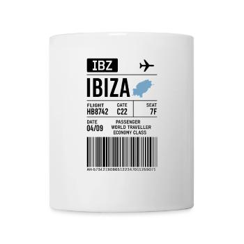 Ibiza Boarding Pass – Flugticket Style - Tasse - Weiß - Vorne