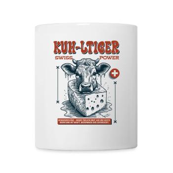 Kuh & Käse Shirt: Schweizer Ländlerfreude pur - Tasse - Weiß - Vorne