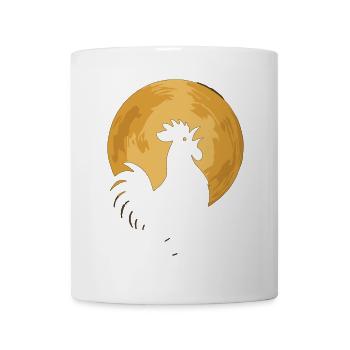 Coq dans la Lune - Mug blanc - blanc - Devant