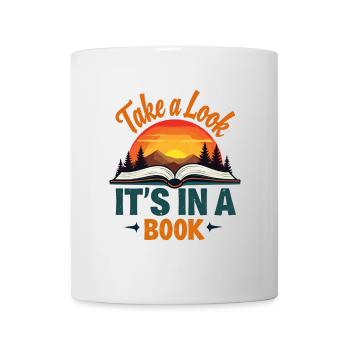 Jetez un coup d’œil, c’est dans une chemise de livre - Mug blanc - blanc - Devant