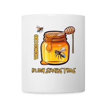 Imker Dinge, die ich in meiner Freizeit mache Lustiges Geschenk - Tasse - Weiß - Vorne