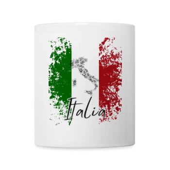 Italienische Flagge, italienischer Stolz - Tasse - Weiß - Vorne
