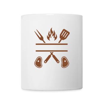 Barbecuing is a man's thing - Mug - white - Front