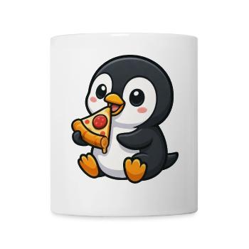Cute Penguin Pizza Pizza Lover Cartoon - Mug - white - Front