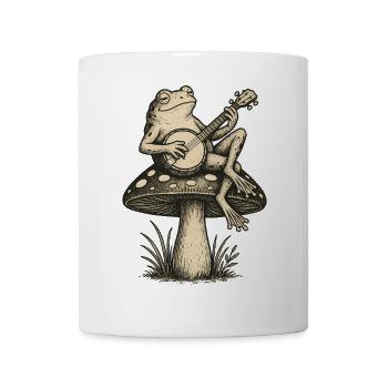 Banjo Frog on Mushroom Vibes - Mug - white - Front