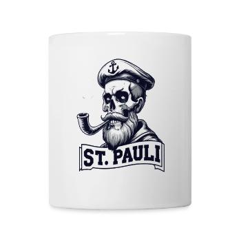 St.Pauli Kiez Hamburg Totenkopf Sankt Pauli - Mug blanc - blanc - Devant