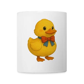 Duck with bow - Mug - white - Front