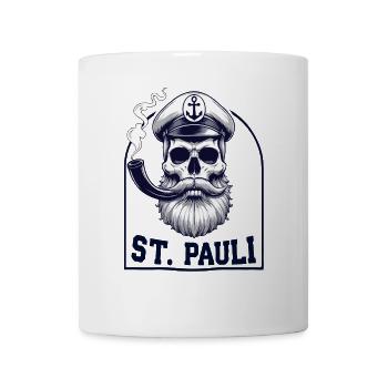 St.Pauli Kiez Hamburg Totenkopf Sankt Pauli - Mug blanc - blanc - Devant