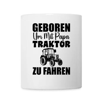 Conduite de tracteur – Doux père-enfant - Mug blanc - blanc - Devant