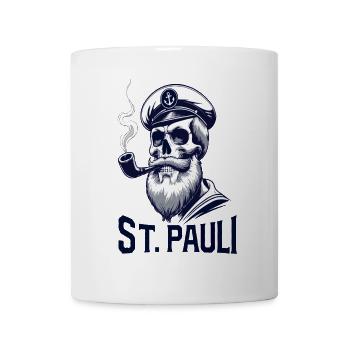St.Pauli Kiez Hamburg Totenkopf Sankt Pauli - Mug blanc - blanc - Devant