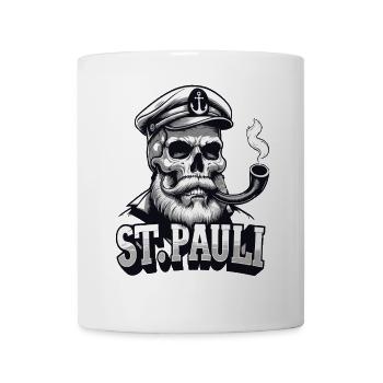 St.Pauli Kiez Hamburg Totenkopf Sankt Pauli - Mug blanc - blanc - Devant
