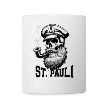 St.Pauli Kiez Hamburg Totenkopf Sankt Pauli - Mug blanc - blanc - Devant