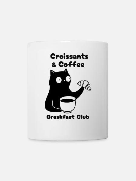 Coffee and Croissants Breakfast Club - Tasse - Weiß