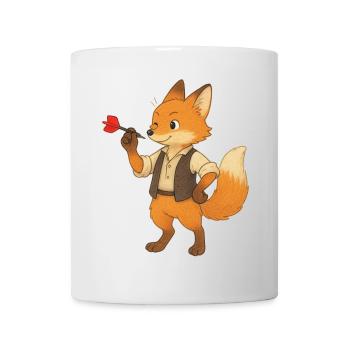 Fléchettes renard - Mug blanc - blanc - Devant