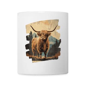 Scottish Highland cattle - Mug - white - Front