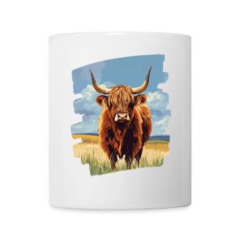 Scottish Highland cattle - Mug - white - Front
