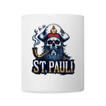 St.Pauli Kiez Hamburg Totenkopf Sankt Pauli - Tasse - Weiß - Vorne