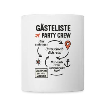 Guest list Party Crew - Mug - white - Front