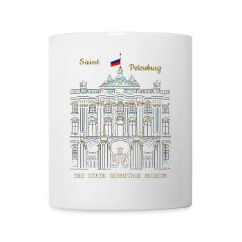 St. Petersburg, Hermitage Museum of Art, Drawing - Mug - white - Front