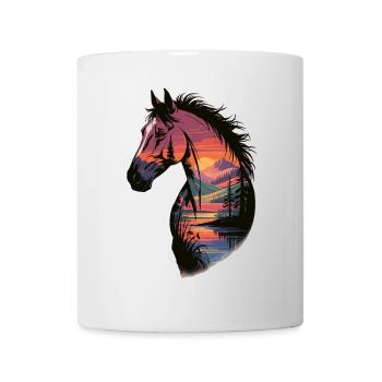 Wild Horse Landscape Art - Mug - white - Front