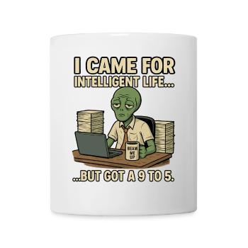 Alien Extra-Terrestrial avec de l’humour - Téléporte-moi - Mug blanc - blanc - Devant