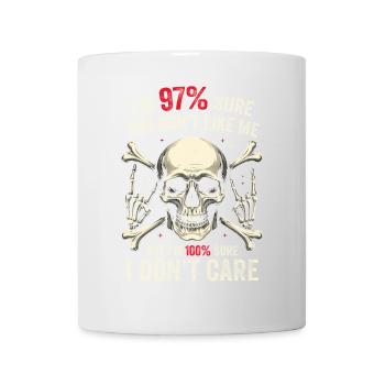 97% You Don’t Like Me, I'm 100% Sure I Dont Care - Mug blanc - blanc - Devant