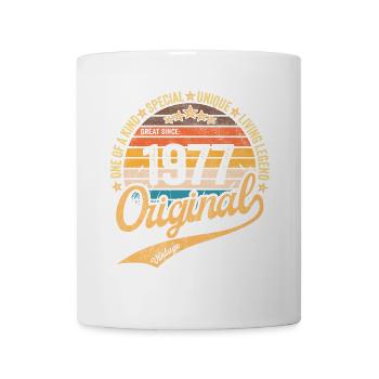 Rétro Vintage né en 1977 Millésime 1977 - Mug blanc - blanc - Devant