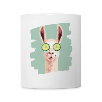 Lama Alpaka Beauty Selfcare Maske - Tasse - Weiß - Vorne