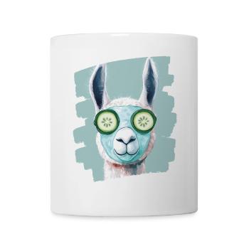 Lama Alpaka Beauty Selfcare Maske - Tasse - Weiß - Vorne