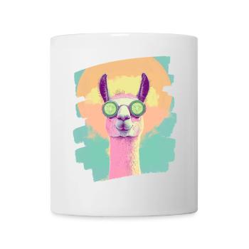 Lama Alpaka Beauty Selfcare Maske - Tasse - Weiß - Vorne
