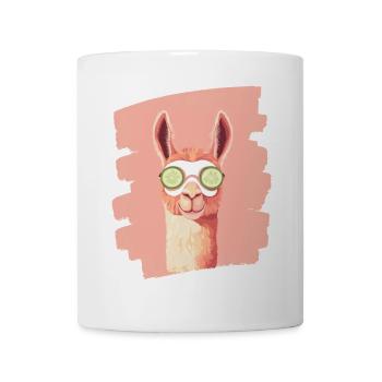 Lama Alpaka Beauty Selfcare Maske - Tasse - Weiß - Vorne