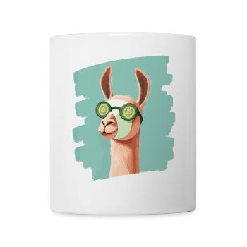 Lama Alpaka Beauty Selfcare Maske - Tasse - Weiß - Vorne